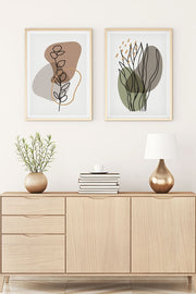 Conjunto de 2 Quadros Decorativos MDF Emoldurados Multicolor 70x50cm - Transforme o Seu Espaço com Arte Moderna