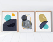 Transform a Sua Casa com Este Conjunto de 3 Quadros Decorativos em Madeira Maciça - Arte Multicolor que Conquista Todos os Olhares