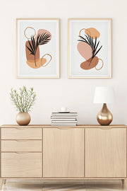 Conjunto de 2 Quadros Decorativos MDF Emoldurados Multicolor 70x50cm - Transforme o Seu Espaço com Arte Moderna