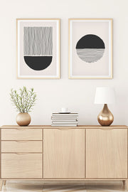 Quadros Decorativos Huhu142 30x40 cm (Conjunto de 2) – Multicolor – MDF 3 mm com Moldura em Madeira Maciça 2,5 cm