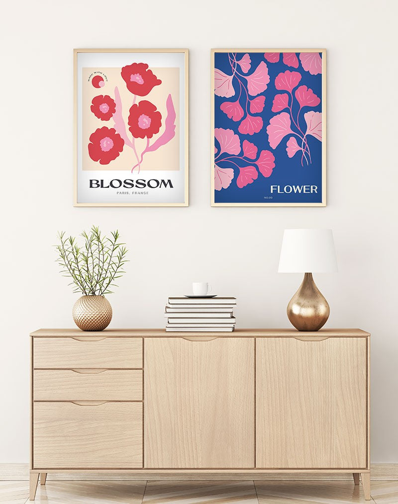 Conjunto de 2 Quadros Decorativos MDF Emoldurados Multicolor 70x50cm - Transforme o Seu Espaço com Arte Moderna