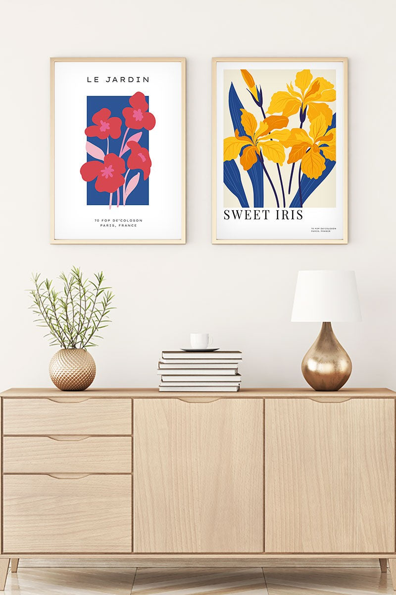 Huhu171 – Conjunto de Quadros Decorativos (3 Peças), Multicolor, MDF 3 mm com Moldura de Madeira Maciça 2,5 cm, 20 x 30 cm