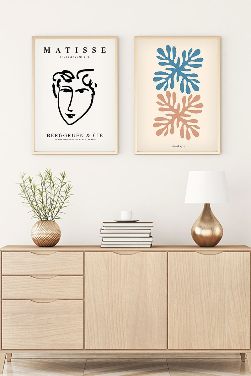 Quadro Decorativo MDF Emoldurado Multicolor Huhu173 - 2 Peças 35x50cm Madeira Maciça