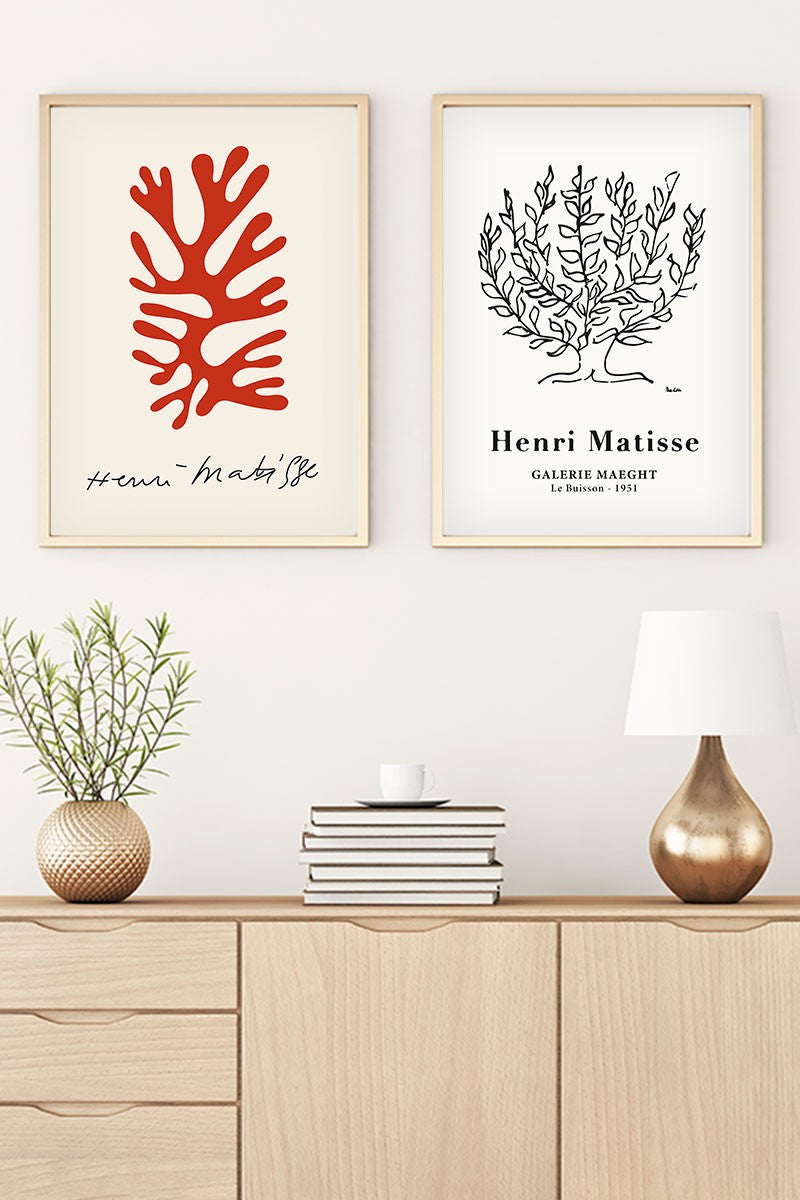 Conjunto de 2 Quadros Decorativos MDF Emoldurados 20x30cm - Multicolor com Moldura de Madeira Maciça