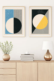 Quadro Decorativo MDF Emoldurado Huhu19 Multicolor 70x50cm - 2 Peças em Madeira Maciça