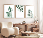 Quadro Decorativo MDF Emoldurado Multicolor 50x35cm - Conjunto 3 Peças Madeira Maciça