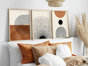 Quadro Decorativo MDF Emoldurado Multicolor 30x40cm - Conjunto 3 Peças Madeira Maciça