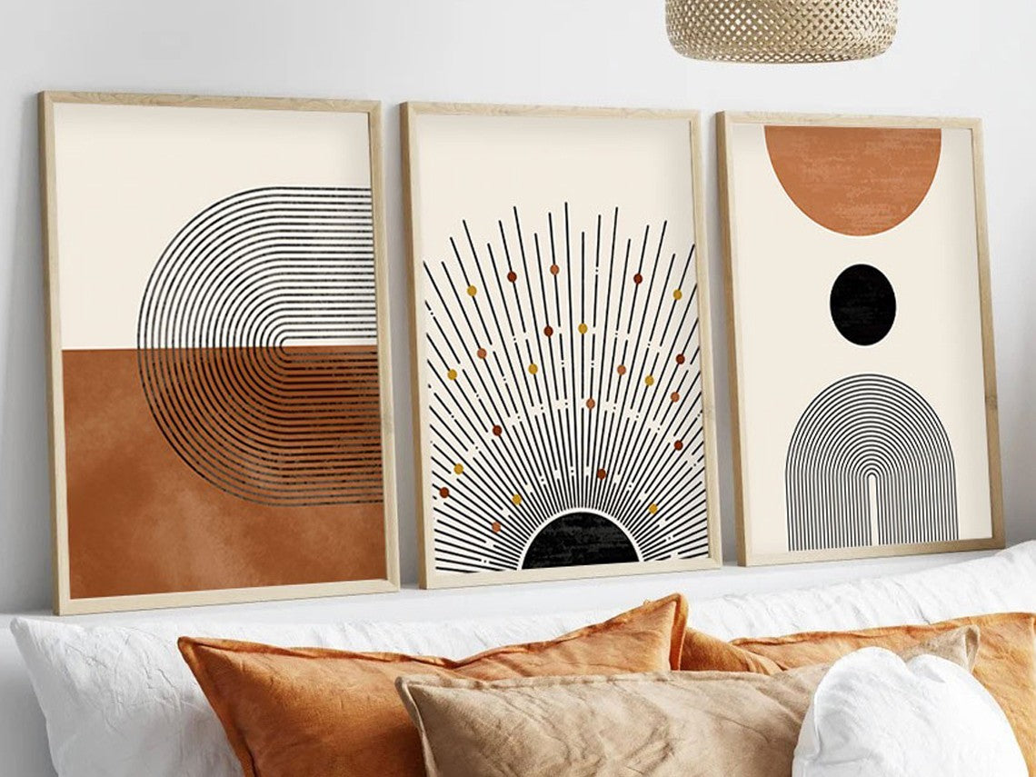 Quadro Decorativo Emoldurado – 50 x 70 cm – MDF e Madeira Sólida