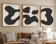 Quadro Decorativo em MDF (3 peças) – 50 x 70 cm – Moldura em Madeira Sólida