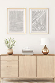 Quadro Decorativo MDF Emoldurado Huhu2 Multicolor 70x50cm - 2 Peças em Madeira Maciça