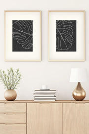 Conjunto de 2 Quadros Decorativos MDF Emoldurados Huhu20 - 30x40cm Multicolor com Moldura de Madeira Maciça