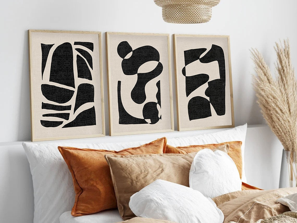 Transform a Sua Casa com Este Conjunto de 3 Quadros Decorativos em Madeira Maciça - Arte Multicolor Premium 30x40cm