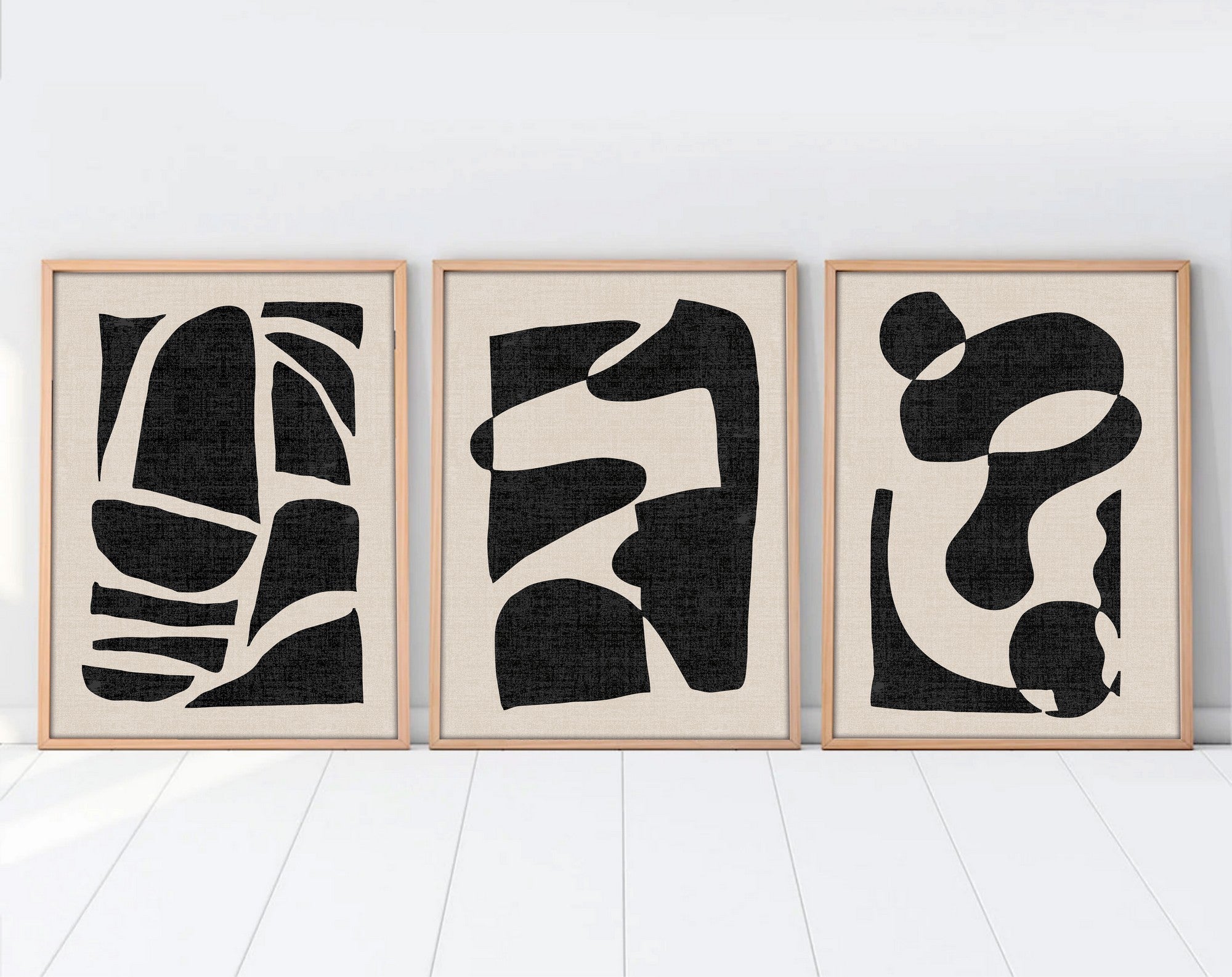 Transform a Sua Casa com Este Conjunto de 3 Quadros Decorativos em Madeira Maciça - Arte Multicolor Premium 30x40cm