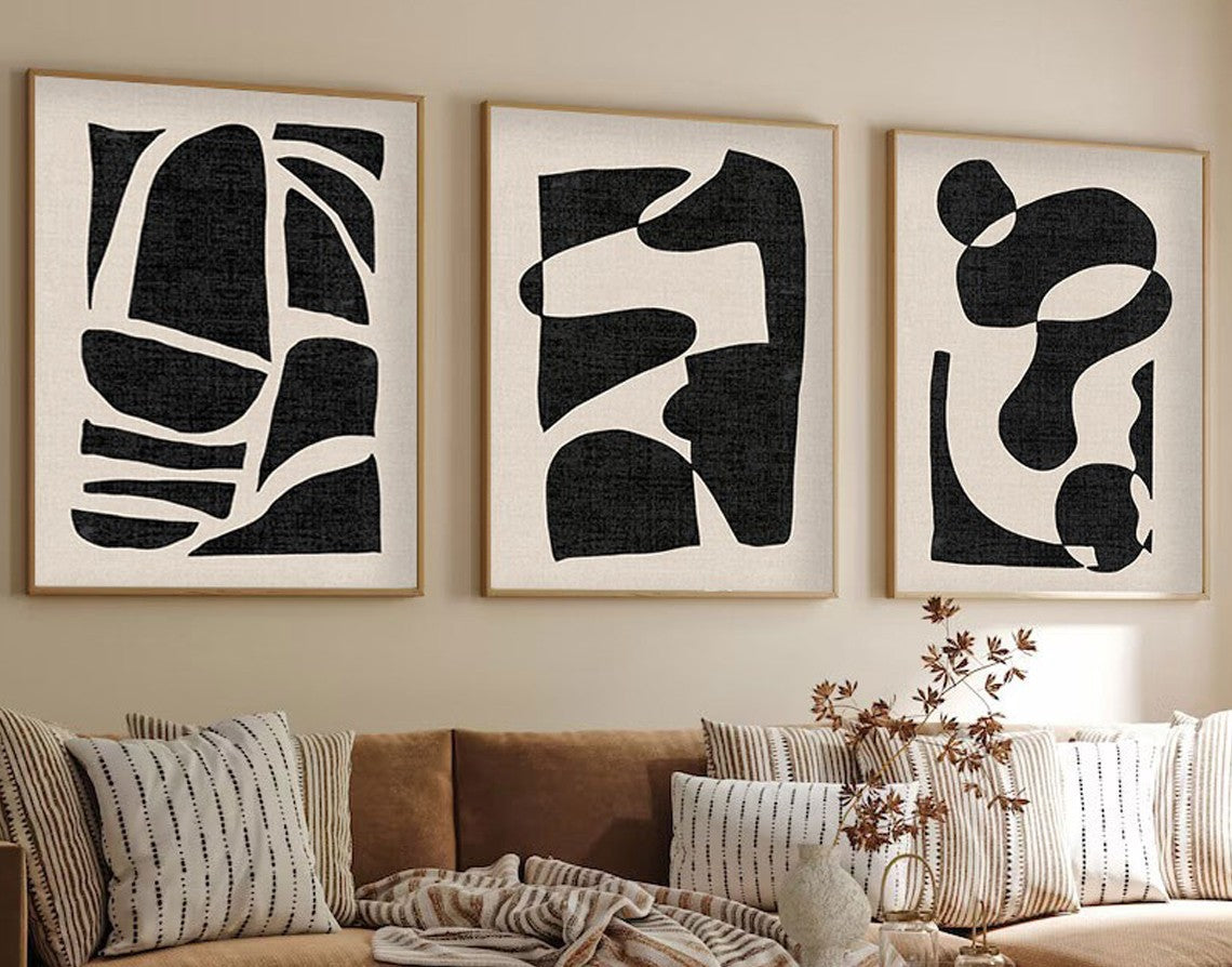 Quadro Decorativo Emoldurado – 50 x 70 cm – MDF e Madeira Sólida