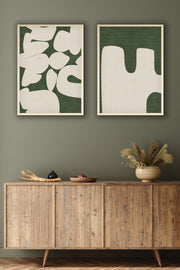 Conjunto de 2 Quadros Decorativos MDF Emoldurados Huhu202 - 35x50cm Multicolor com Moldura de Madeira Maciça