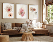 Quadro Decorativo MDF Emoldurado Multicolor 20x30cm - Conjunto 3 Peças Madeira Maciça