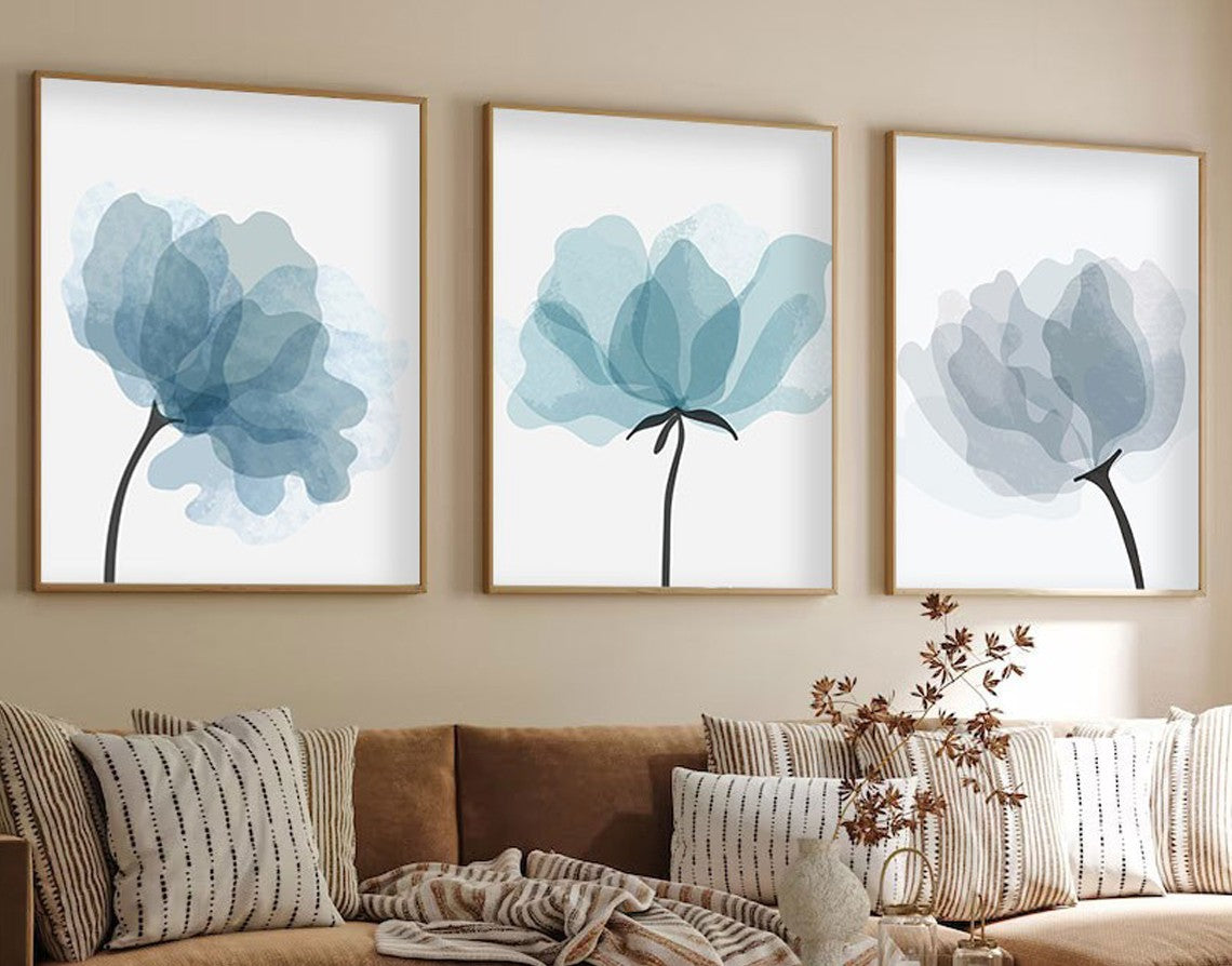 Quadro Decorativo em MDF (3 peças) – 50 x 70 cm – Madeira Sólida – 100% MDF