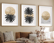 Quadro Decorativo MDF Emoldurado Multicolor 3 Peças 35x50cm - Madeira Maciça