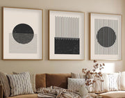 Quadro Decorativo MDF Emoldurado Multicolor 50x70cm - Conjunto 3 Peças Huhu212