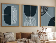 Quadro Decorativo MDF Emoldurado Multicolor 50x70cm - Conjunto 3 Peças Huhu214