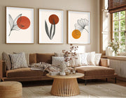 Quadro Decorativo MDF Emoldurado Multicolor 20x30cm - Conjunto 3 Peças Madeira Maciça