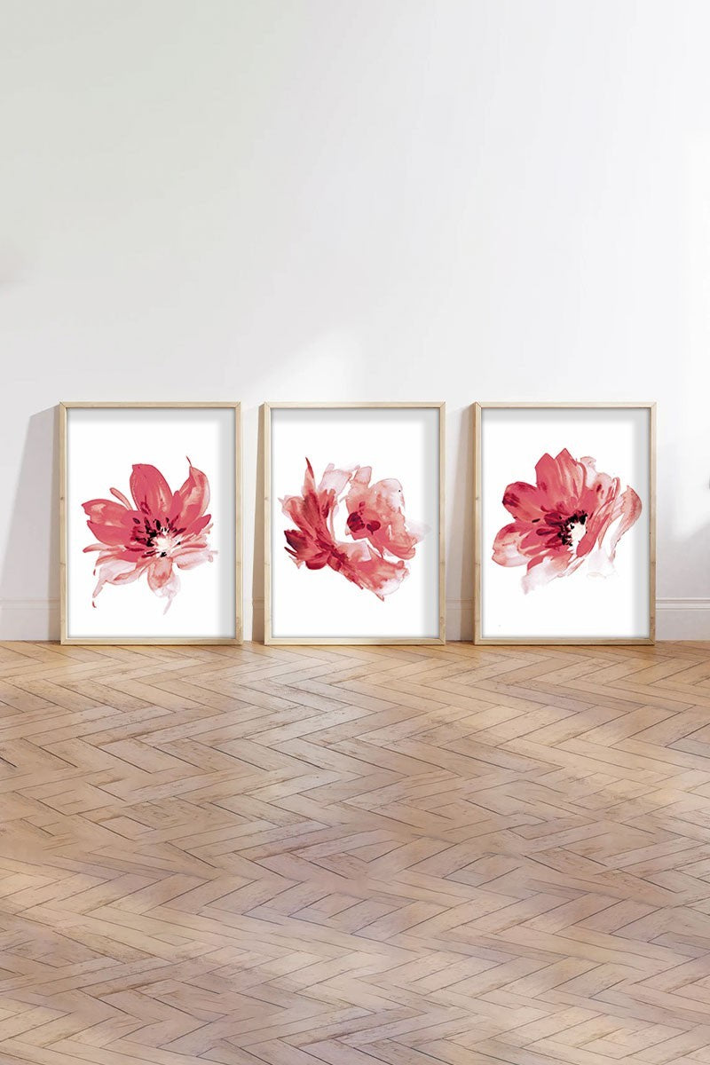 Quadro Decorativo MDF Emoldurado Multicolor 50x70cm - Conjunto 3 Peças Huhu216