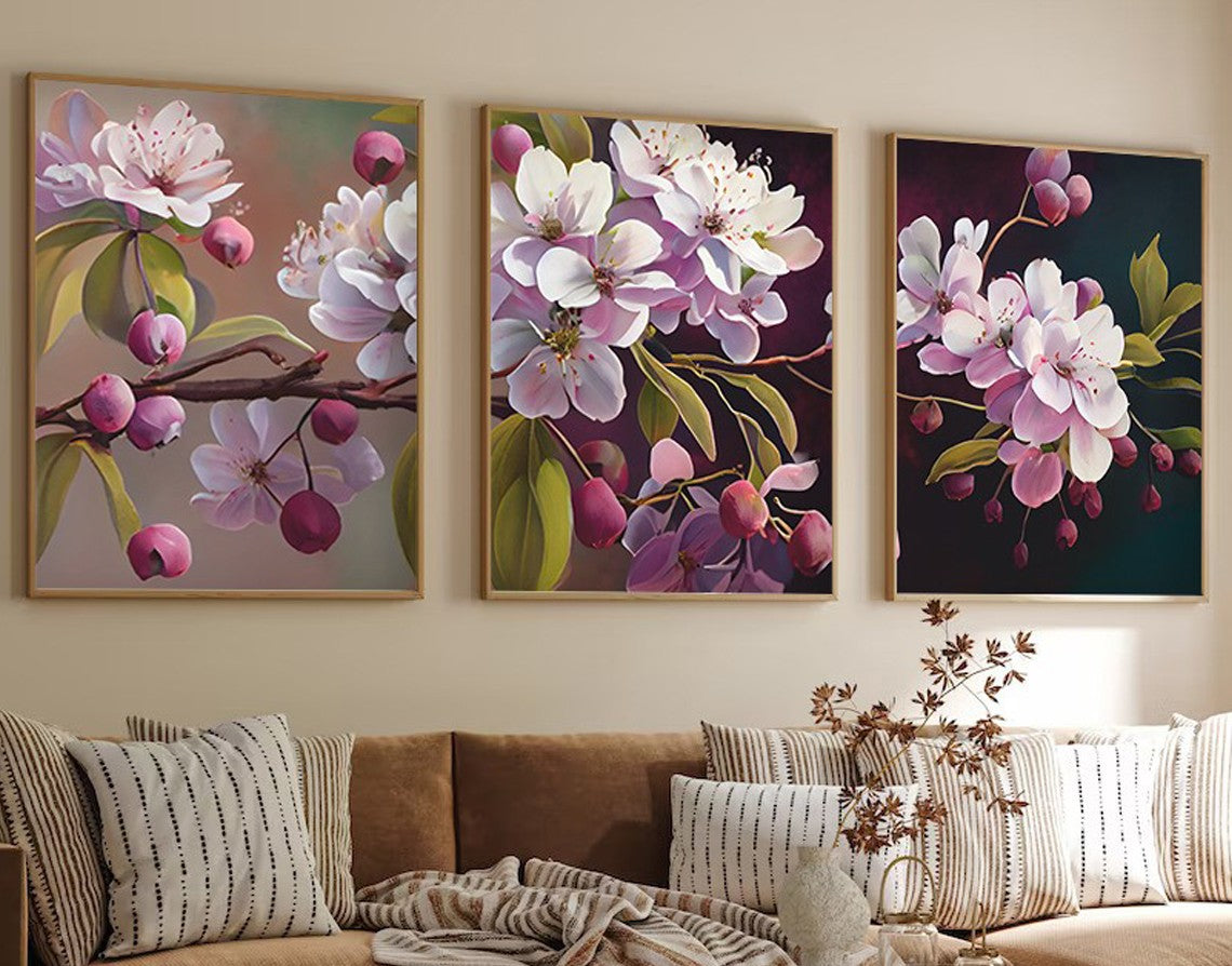 Transform a Sua Casa com Este Conjunto de 3 Quadros Decorativos em Madeira Maciça - Arte Multicolor Premium 50x70cm