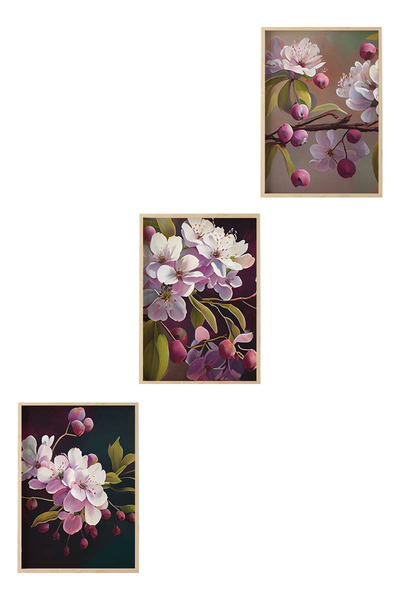 Transform a Sua Casa com Este Conjunto de 3 Quadros Decorativos em Madeira Maciça - Arte Multicolor Premium 50x70cm