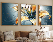 Quadro Decorativo MDF Emoldurado Multicolor 50x70cm - Conjunto 3 Peças Huhu219