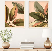 Quadro Decorativo MDF Emoldurado Huhu23 Multicolor 70x50cm - 2 Peças em Madeira Maciça