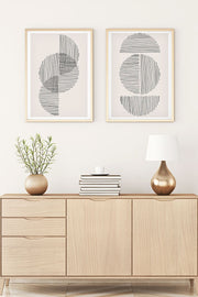 Quadro Decorativo MDF Emoldurado Huhu3 Multicolor 70x50cm - 2 Peças em Madeira Maciça