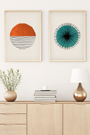 Conjunto de 2 Quadros Decorativos MDF Emoldurados Huhu31 - Multicolor 20x30cm com Moldura de Madeira Maciça