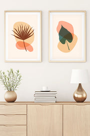 Quadro Decorativo MDF Emoldurado Huhu37 Multicolor 70x50cm - 2 Peças em Madeira Maciça