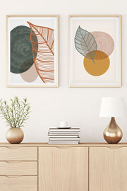 Conjunto de 2 Quadros Decorativos MDF Emoldurados Huhu47 - 20x30cm Multicolor com Moldura de Madeira Maciça