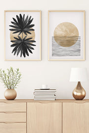 Conjunto de 2 Quadros Decorativos MDF Emoldurados Huhu53 - 30x40cm Multicolor com Moldura de Madeira Maciça