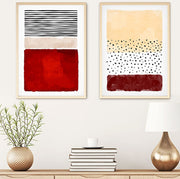 Quadro Decorativo MDF Emoldurado Huhu56 Multicolor 70x50cm - 2 Peças em Madeira Maciça