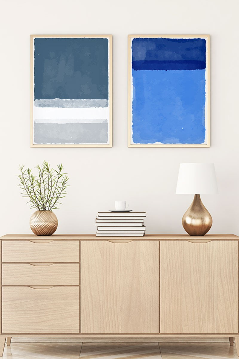 Quadro Decorativo MDF Emoldurado Huhu63 Multicolor 20x30cm - 2 Peças em Madeira Maciça