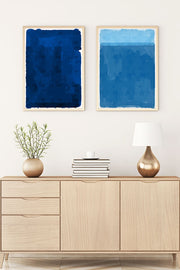 Conjunto de 2 Quadros Decorativos MDF Emoldurados Huhu64 - Multicolor 70x50cm com Moldura de Madeira Maciça