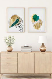 Conjunto de 2 Quadros Decorativos MDF Emoldurados Huhu67 - 20x30cm Multicolor com Moldura de Madeira Maciça