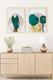 Quadro Decorativo MDF Emoldurado Huhu68 Multicolor 20x30cm - 2 Peças em Madeira Maciça