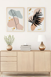 Quadro Decorativo MDF Emoldurado Huhu69 Multicolor 30x40cm - 2 Peças em Madeira Maciça