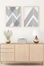 Quadro Decorativo MDF Emoldurado Huhu73 - 30x40cm - Multicolor - 2 Peças em Madeira Maciça