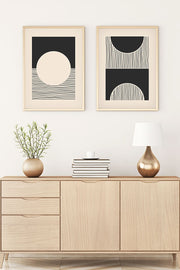 Quadro Decorativo MDF Emoldurado Huhu79 Multicolor 30x40cm - 2 Peças em Madeira Maciça