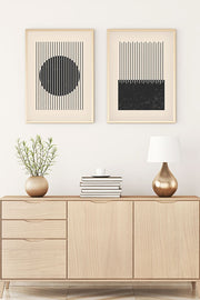 Quadro Decorativo MDF Emoldurado Huhu82 Multicolor 30x40cm - 2 Peças em Madeira Maciça