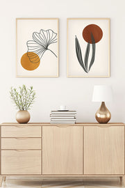 Conjunto de 2 Quadros Decorativos MDF Emoldurados Huhu83 - 20x30cm Multicolor com Moldura de Madeira Maciça