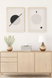 Quadro Decorativo MDF Emoldurado Huhu85 Multicolor 20x30cm - 2 Peças em Madeira Maciça