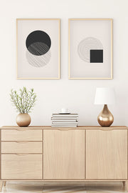 Conjunto de 2 Quadros Decorativos MDF Emoldurados Huhu86 - 20x30cm Multicolor com Moldura de Madeira Maciça