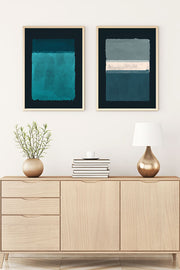 Quadro Decorativo MDF Emoldurado Huhu90 Multicolor 30x40cm - 2 Peças em Madeira Maciça