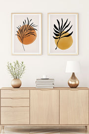 Quadro Decorativo MDF Emoldurado Huhu98 - 30x40cm - Multicolor - 2 Peças em Madeira Maciça