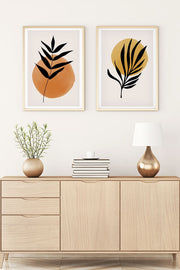 Conjunto de 2 Quadros Decorativos MDF Emoldurados Huhu99 - 30x40cm Multicolor com Moldura de Madeira Maciça